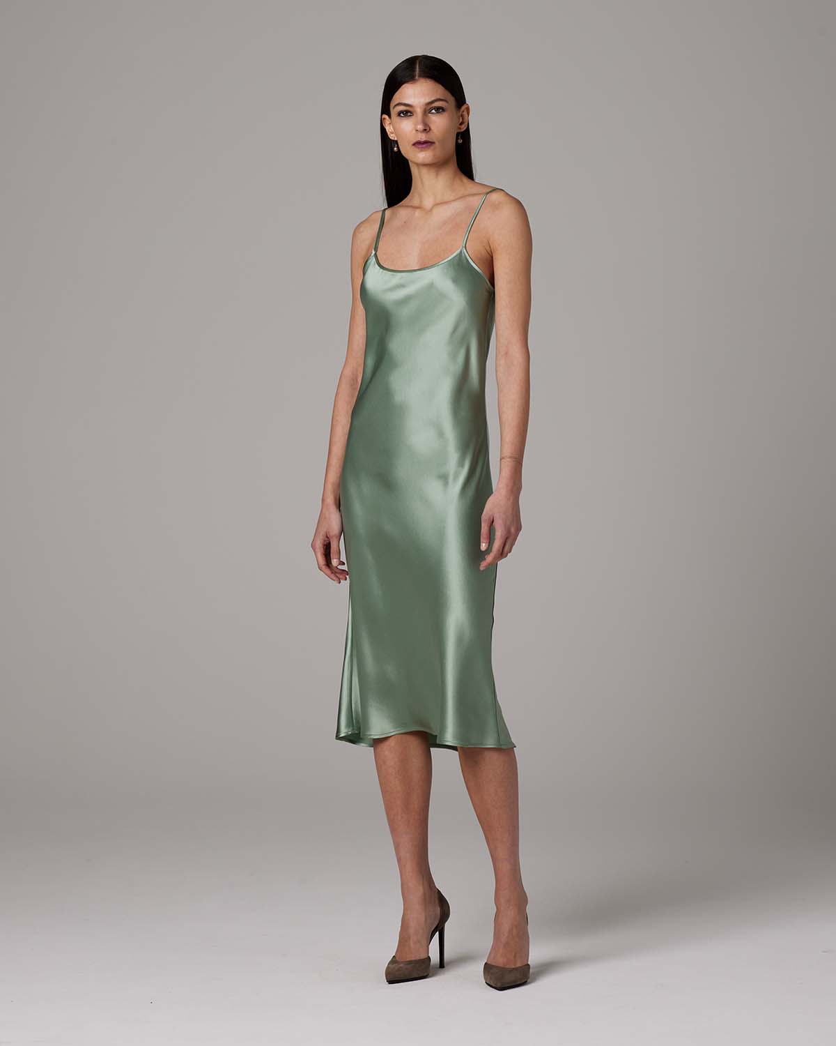 Midi Slip Dress 100% Silk