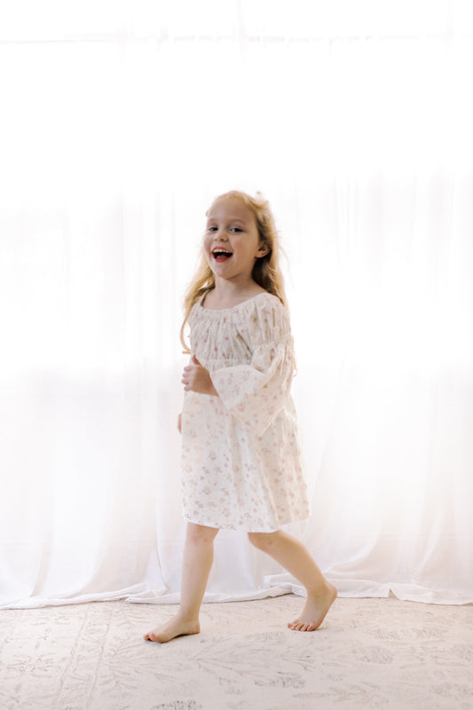 Kennedi Dress | Spring Petal 100% Organic Cotton