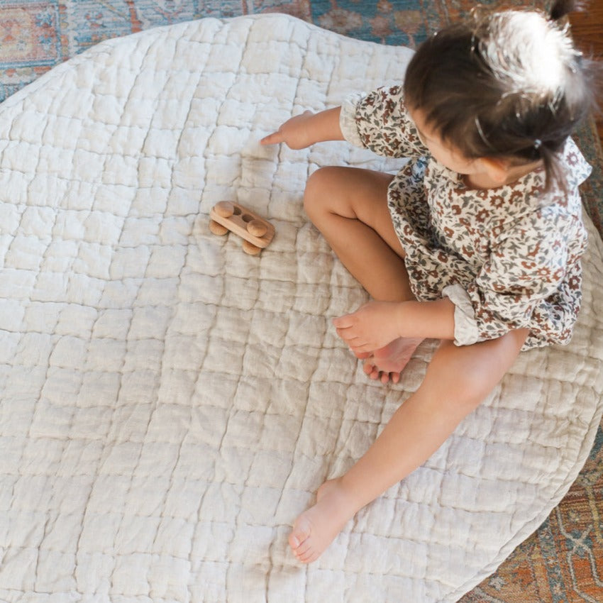 Linen & Cotton Quilted Play Mat