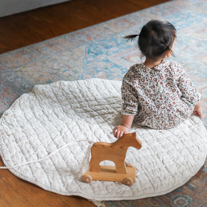 Linen & Cotton Quilted Play Mat