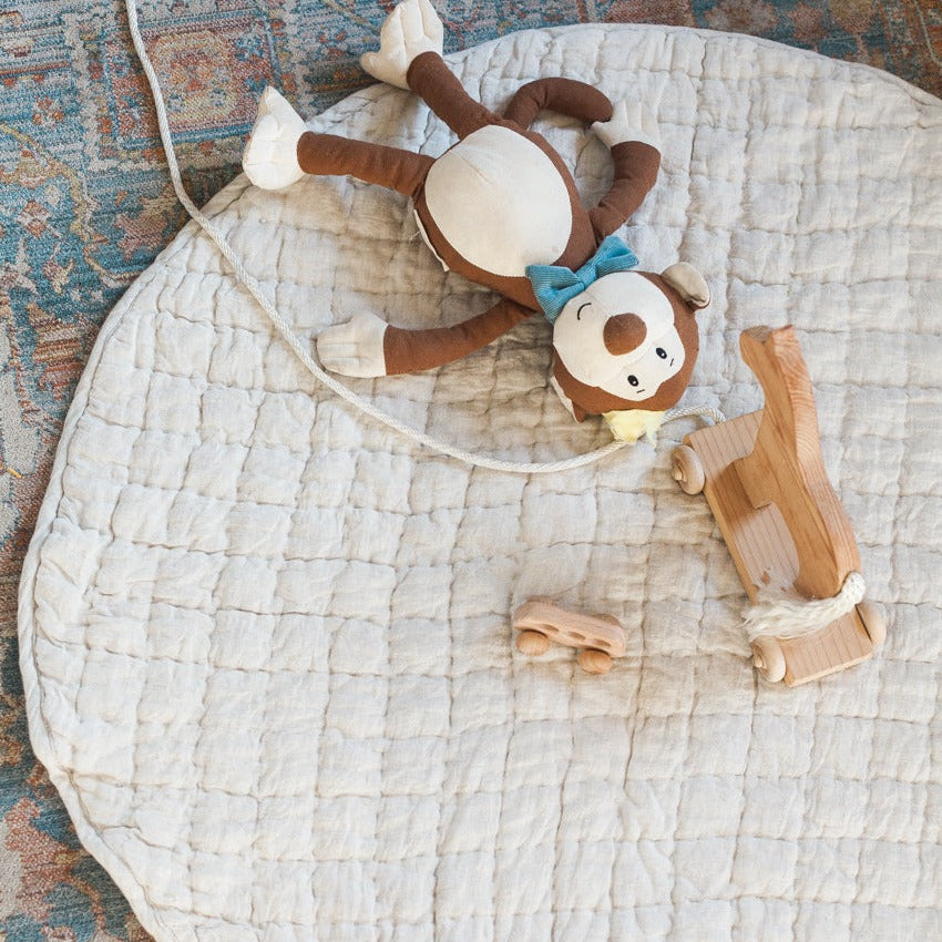 Linen & Cotton Quilted Play Mat