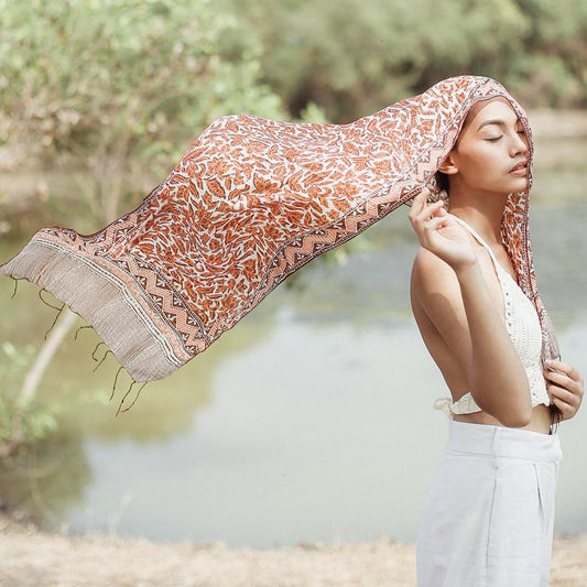 Melati 100% Silk Batik Scarf