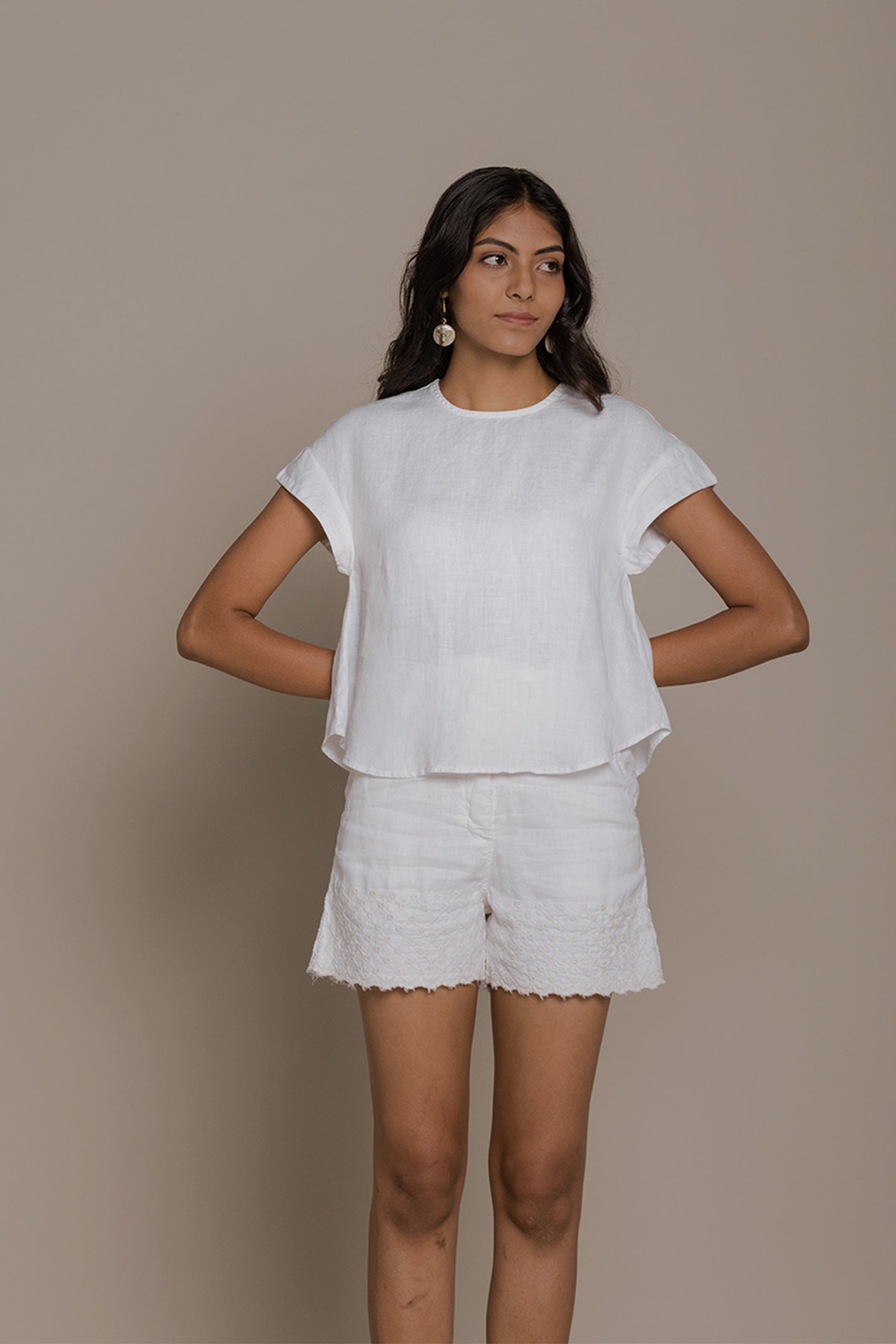 Sandcastle Saturdays Top in White 100% Hemp