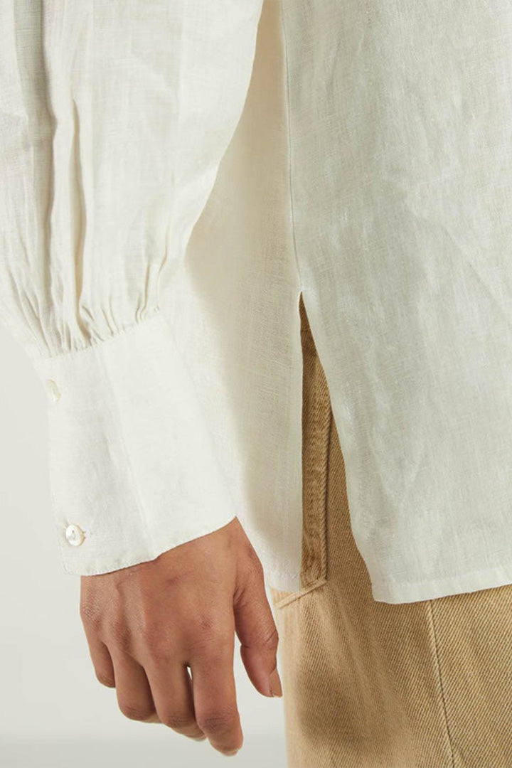 Long Sleeve Shirt in Off-white 100% Hemp