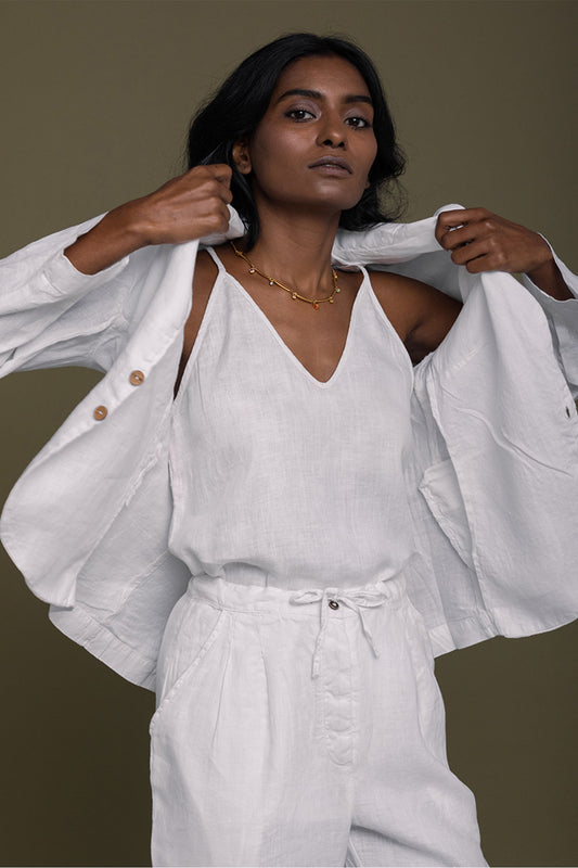 Hemp Three Piece Set in White 100% Hemp